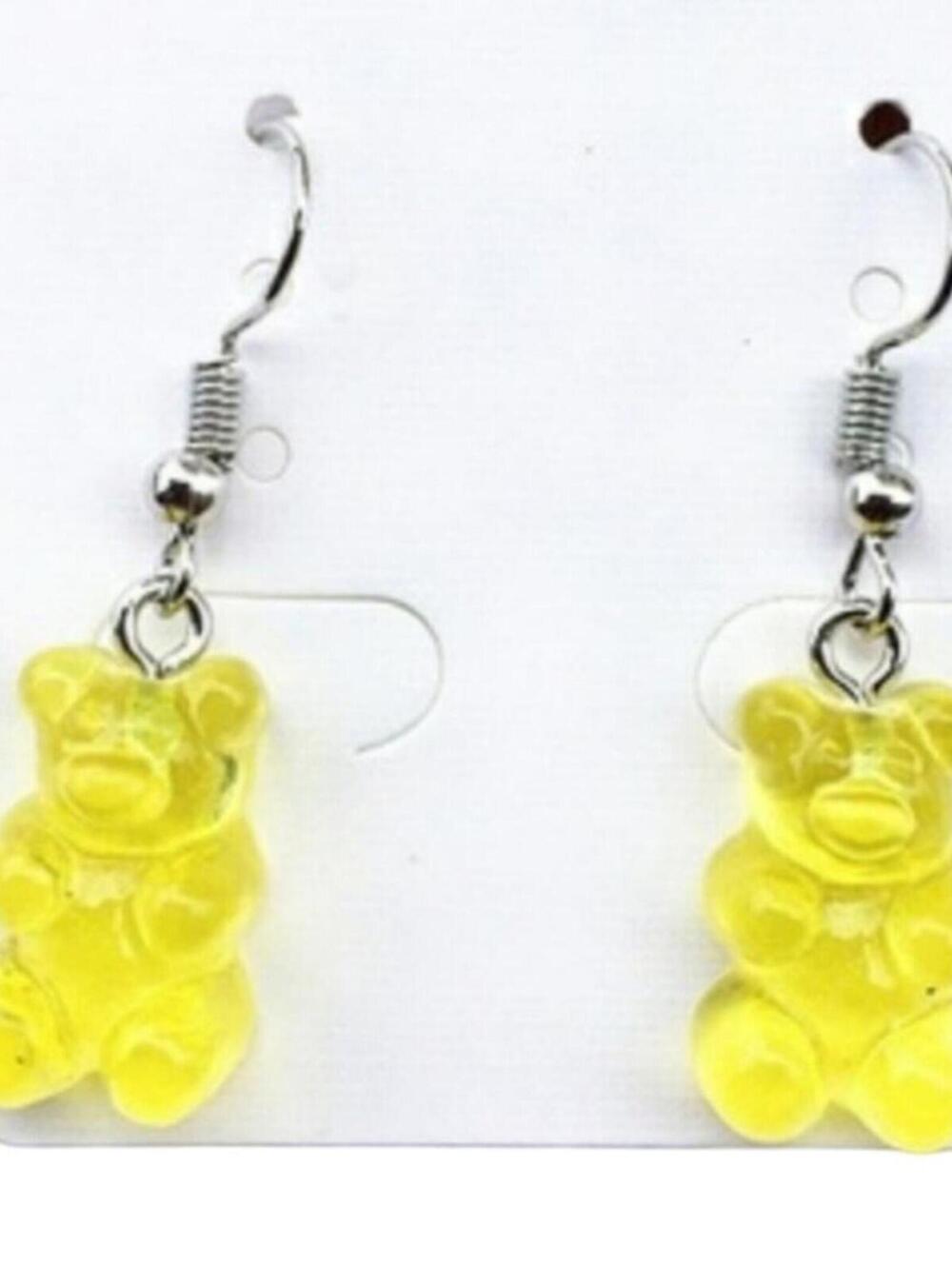Sugar Rush Yellow Faux Gummy Bear Earrings